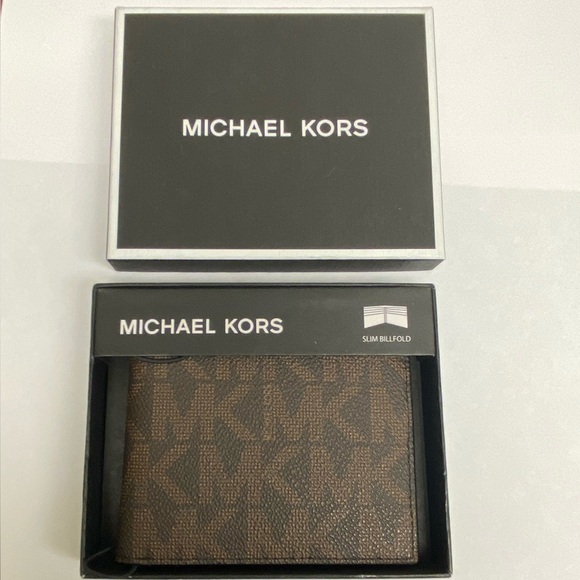 Michael Kors Jet Set Signature Logo Wallet Men’s Billfold - Picture 4 of 7